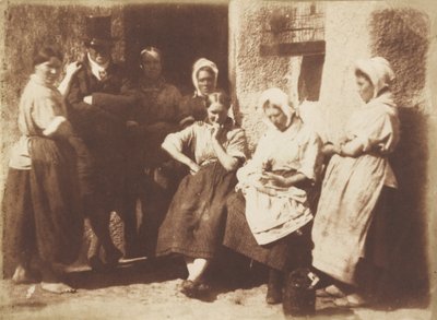 Tür eines Newhaven-Pilotenhauses von David Octavius Hill and Robert Adamson
