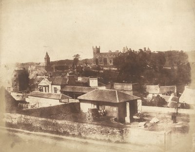 Linlithgow vom Bahnhof aus, mit dem Rathaus, der St. Michael