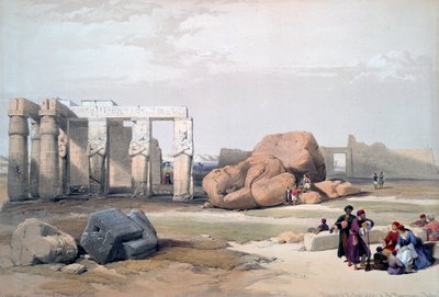 Fragmente der großen Kolosse, am Memnonium, 19. Jahrhundert von David Roberts, Louis Haghe