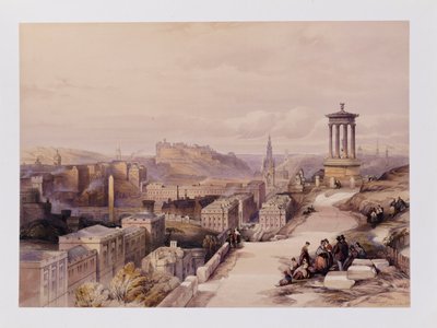 Ansicht von Edinburgh, aus "Scotland Delineated in a Series of Views by J.M.W. Turner, David Roberts, Etc.", ca. 1850 von David Roberts