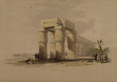In Luxor, Theben, Oberägypten, aus "Ägypten und Nubien", Bd.1 von David Roberts