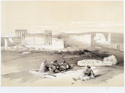 Baalbek im Libanon, Zeichnung vom 05.05.1839 in „Das Heilige Land“, London 1849 von David Roberts