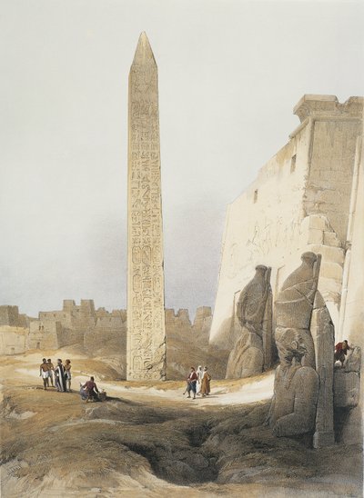 Ägypten, Obelisk im Tempel von Luxor von David Roberts