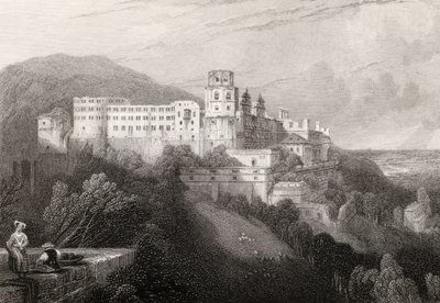 Heidelberger Schloss, Heidelberg (graviert von J.T. Willmore in 