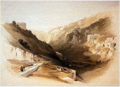 Im Heiligen Land: Jerusalem, Kidrontal, Unterer Teich von Siloah (Gravur) von David Roberts