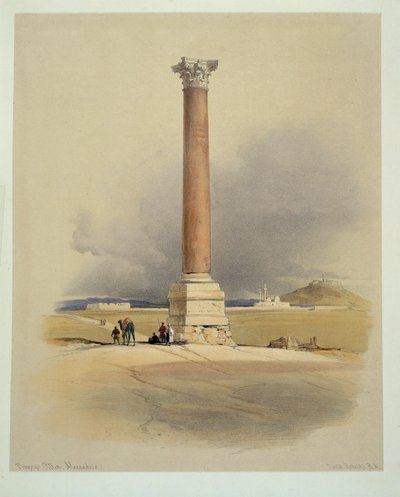 Pompeius-Säule in Alexandria von David Roberts