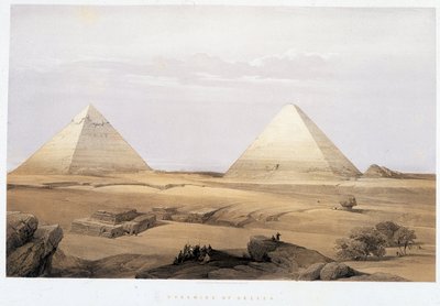 Pyramiden von Gizeh - in „Das Heilige Land“, London 1849 von David Roberts