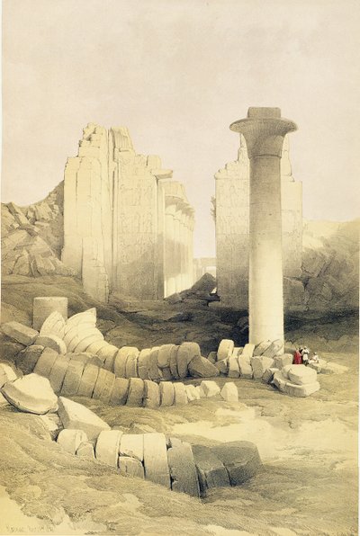Der Dromos oder die zentrale Halle des Großen Tempels von Amun, Karnak, aus Ägypten und Nubien, Bd. 2 von David Roberts