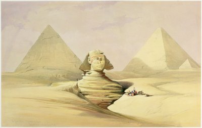 Die Große Sphinx und die Pyramiden von Gizeh von David Roberts
