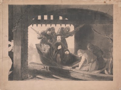Herzog von Gloucester wird 1380 ins Wasser Tor von Calais gebracht von David Scott