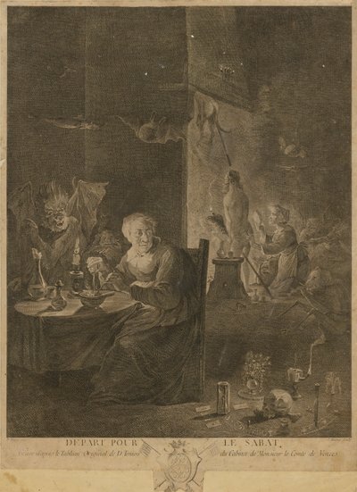 Abfahrt zum Sabbat von David Teniers