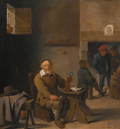 Ein Bauer in einem Gasthaus von David Teniers the Younger