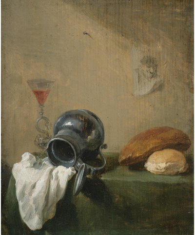 Stillleben mit umgestürztem Krug von David Teniers the Younger