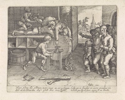 Betrüger bestraft das Schleifen von Nase und Ohren von David Vinckboons (I) (possibly)