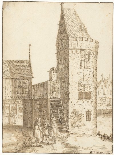 Der Turm Swijgh Utrecht in Amsterdam von David Vinckboons (I)