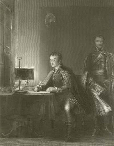 Der Herzog von Wellington schreibt seine Depeschen von David Wilkie