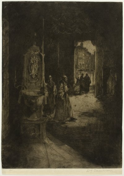 Kircheninneres, Venedig, Tafel sechzehn aus dem Norditalien-Set von David Young Cameron
