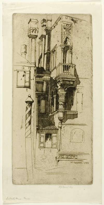 Tintorets Haus, Tafel sechs aus der Norditalienischen Serie von David Young Cameron