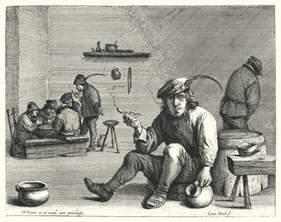 Der Raucher von David the Younger (after) Teniers
