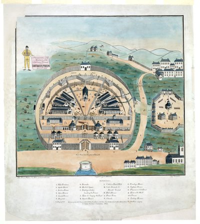 Eine Darstellung des Massakers an amerikanischen Gefangenen im Dartmoor-Gefängnis, 6. April von DeWitt C. Hitchcock