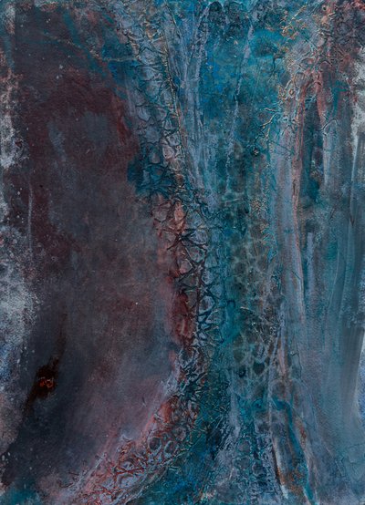 Tiefes Teal-Fließen von Deb Chaney
