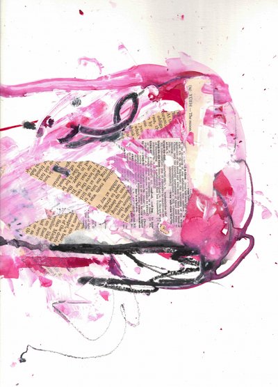 Dynamische Pinke Abstraktion von Deb Chaney