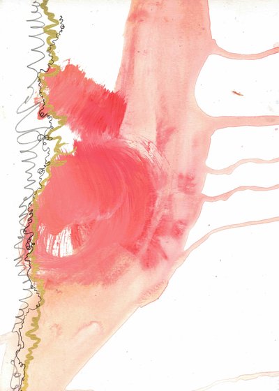 Rosa Fließende Abstraktion von Deb Chaney