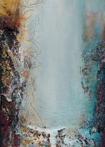Texturierter blauer Fluss von Deb Chaney