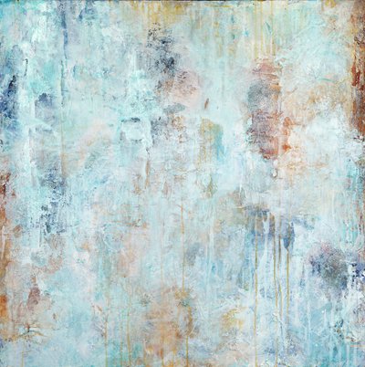 Ruhige Aqua Abstraktion von Deb Chaney