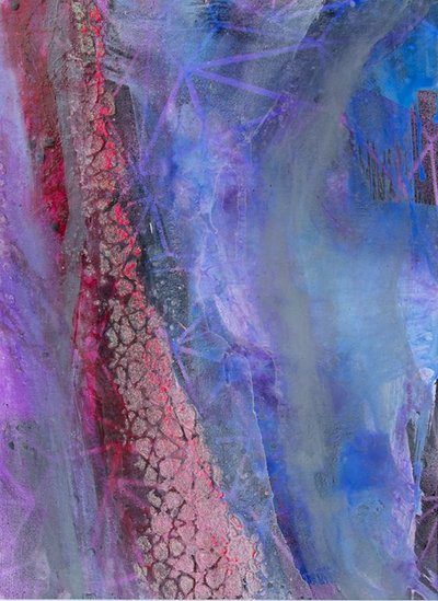 Lebendiger Blau-Magenta-Fluss von Deb Chaney