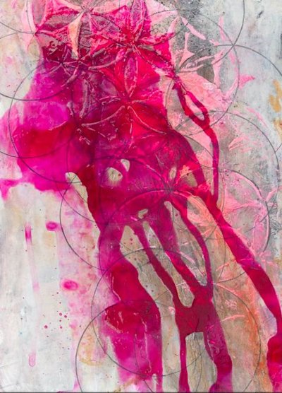 Lebendiger pinker Fluss von Deb Chaney