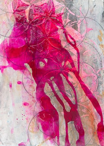 Lebendige pinke Geometrie von Deb Chaney