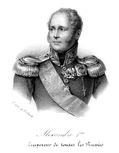 Alexander I 1777-1825, Zar von Russland ab 1801, in Militäruniform, ca. 1830 von Delpech