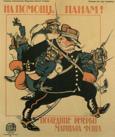 Zur Hilfe der Pfannen. Die letzten Reserven von Marschall Foch Poster von Deni
