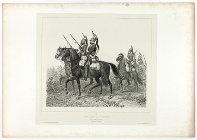 11. Dragoner Vorhut, aus Souvenirs d’Italie: Expédition de Rome von Denis Auguste Marie Raffet