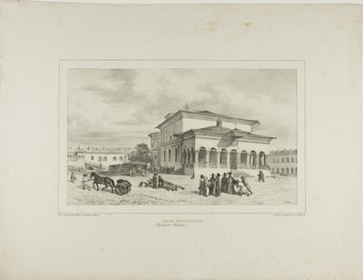 Kirche des heiligen Georg, Bukarest, Walachei, 13. Juli 1837 von Denis Auguste Marie Raffet