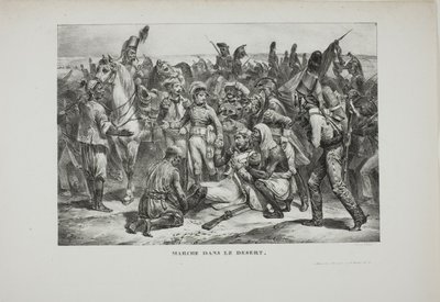 Wüstenmarsch von Denis Auguste Marie Raffet