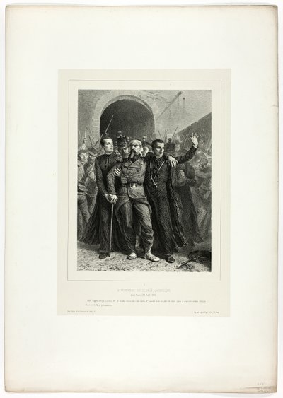 Hingabe des katholischen Klerus in Rom, 30. April 1849, aus Souvenirs d’Italie: Expédition de Rome von Denis Auguste Marie Raffet