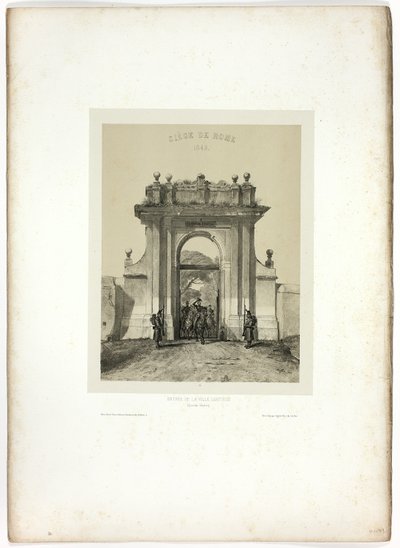 Betreten der Villa Santucci, aus Souvenirs d’Italie: Expedition nach Rom von Denis Auguste Marie Raffet