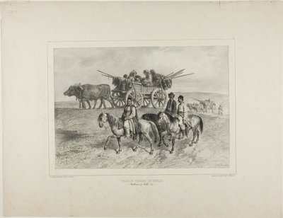 Familie reisender ungarischer Zigeuner, Moldawien, 19. Juli 1837 von Denis Auguste Marie Raffet