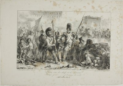 Feuer auf die Anführer und Kavallerie... von Denis Auguste Marie Raffet