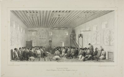 Betende Tataren, Istrimdjami-Kara-sou-Basar, Krim, 19. Oktober 1837 von Denis Auguste Marie Raffet