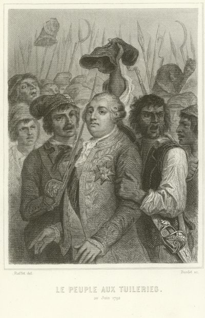 Die Menschen im Tuilerienpalast von Denis Auguste Marie Raffet