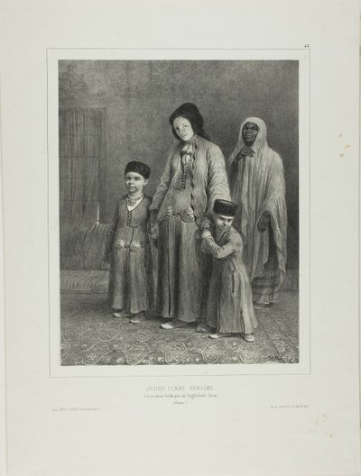 Junge Karaïme Frau, Tchioufout-Galech in der Nähe von Baghtcheh-Saraï, Krim von Denis Auguste Marie Raffet
