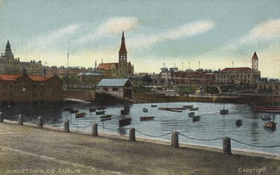 Dun Laoghaire Kingstown, County Dublin, Irland, koloriertes Foto von Desire Chaineux