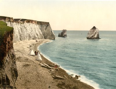 Freshwater Bay Arch und Stag Rocks, Isle of Wight, England von Detroit Publishing Co.
