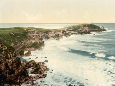Towan Head, Newquay, Cornwall, England, Photochrome-Druck, um 1900 von Detroit Publishing Co.