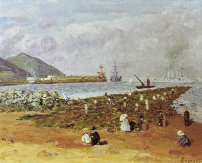 La escollera (Der Wellenbrecher). von Diario or Dario de Regoyos y Valdes