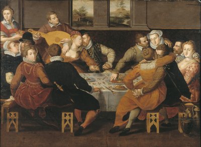 Sündige Menschheit vom Tag des Jüngsten Gerichts überrascht von Dirck Barendsz.