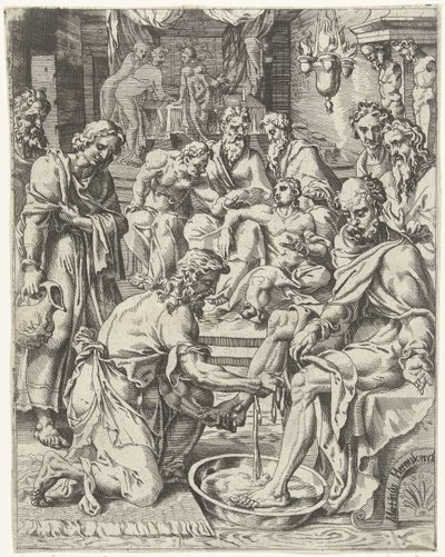 Fußwaschung von Dirck Volckertsz. Coornhert (attributed to)
